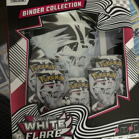 Pokemon Scarlet & Violet White Flare Binder - Picture 1 of 2